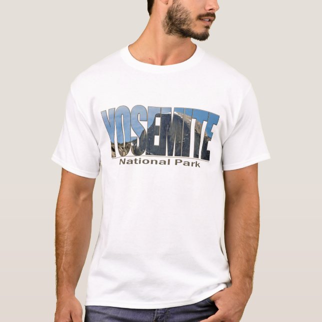 Camiseta Texto do parque nacional de Yosemite com meia (Frente)
