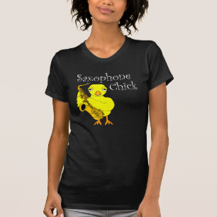 Camiseta Texto do Pintinho saxofone