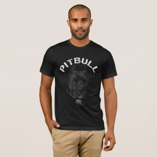 Camiseta Texto do retrato de Pitbull