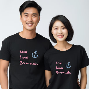 Camiseta Texto do Script das Bermudas do Live Love com Ânco