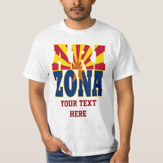 Camiseta texto do sinalizador de estado de arizona