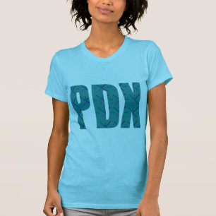 Camiseta Texto do tapete do aeroporto de PDX Portland