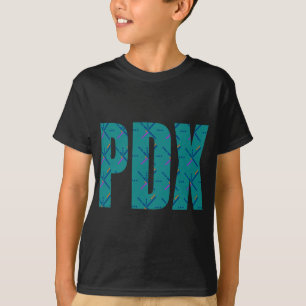 Camiseta Texto do tapete do aeroporto de PDX Portland