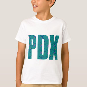 Camiseta Texto do tapete do aeroporto de PDX Portland
