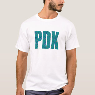 Camiseta Texto do tapete do aeroporto de PDX Portland