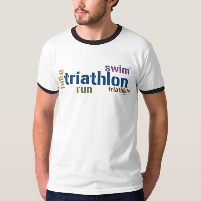 Camiseta Texto do Triathlon (Frente)