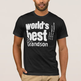Camiseta Texto do World's Best GRANDSON Grunge V20F