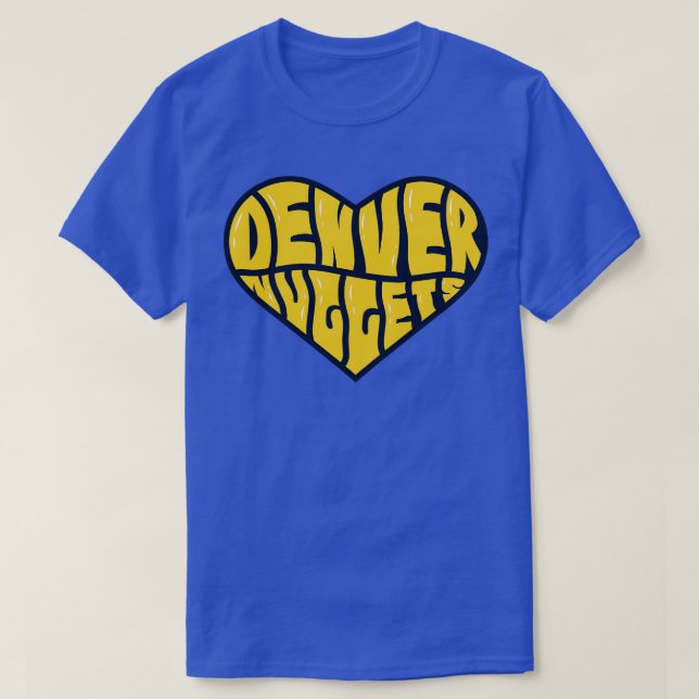 Camiseta Texto dobra de basquete Denver (Frente do Design)