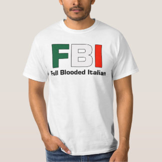 Camiseta Texto dobro branco italiano completo T do FBI