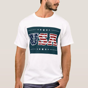 Camiseta Texto dos EUA