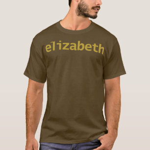 Camiseta Texto Dourado da Tipografia Mínima de Elizabeth