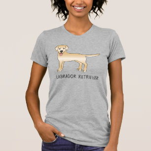 Camiseta Texto e Cachorro do Retriever Labrador Amarelo