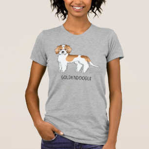 Camiseta Texto e Cachorro Mini Goldendoodle de Partida Apri
