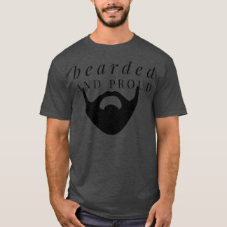 Camiseta Texto e Design de gráfico barbudos e orgulhosos