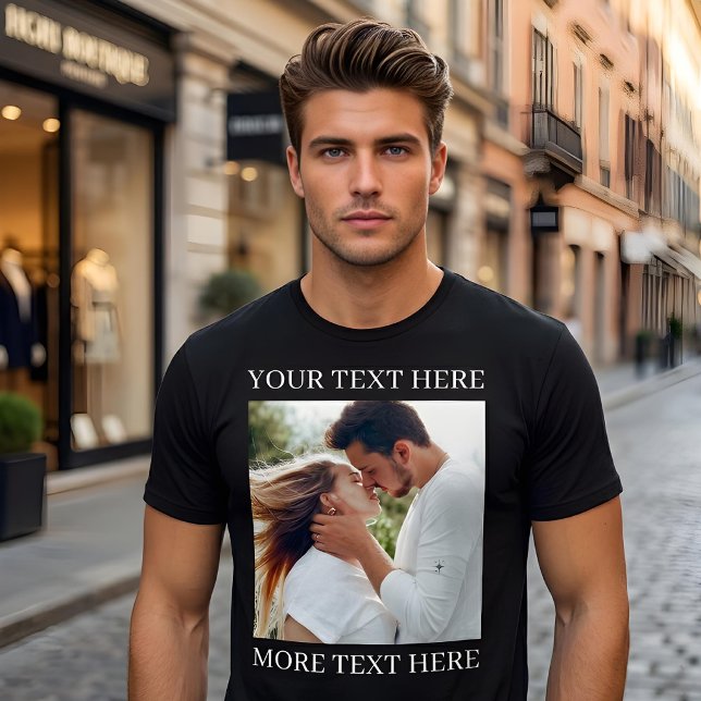 Camiseta Texto e Foto Personalizados (Criador carregado)