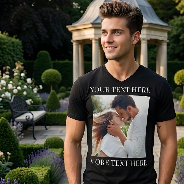 Camiseta Texto e Foto Personalizados (Criador carregado)