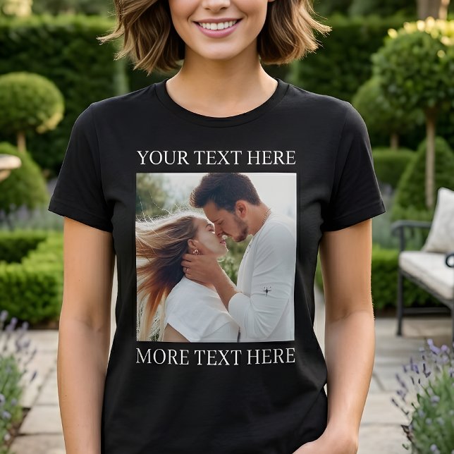 Camiseta Texto e Foto Personalizados (Criador carregado)
