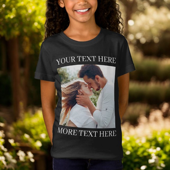 Camiseta Texto e Foto Personalizados (Criador carregado)