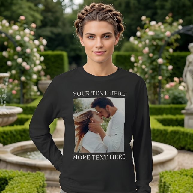 Camiseta Texto e Foto Personalizados (Criador carregado)