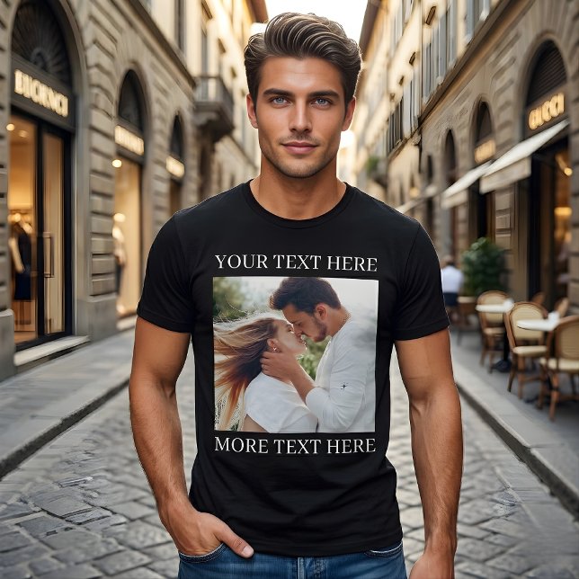 Camiseta Texto e Foto Personalizados (Criador carregado)