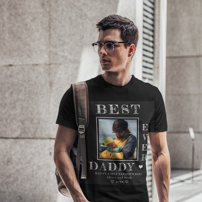 Camiseta Texto e foto personalizados do primeiro Dia de os  (Criador carregado)