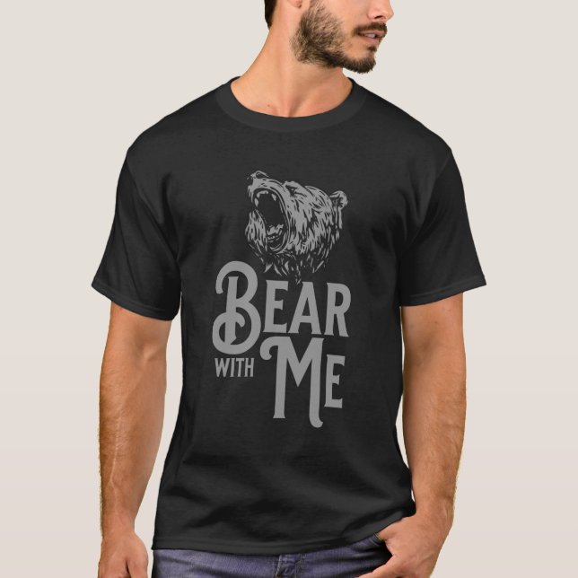 Camiseta Texto e imagem de Cinza do Bear com Mim (Frente)