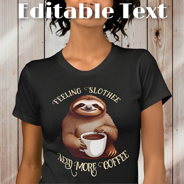 Camiseta Texto Editável do Café de Bebendo Engraçado (Criador carregado)