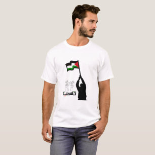 Camiseta texto em árabe da Palestina