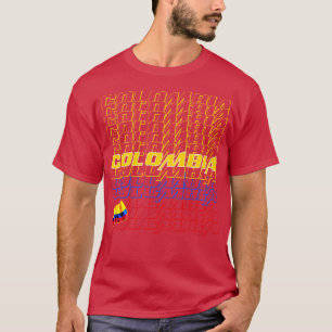 Camiseta Texto em cascata da Colômbia 2