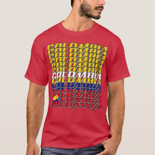 Camiseta Texto em cascata da Colômbia 4
