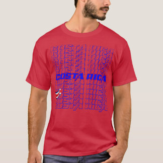 Camiseta Texto em cascata da Costa Rica
