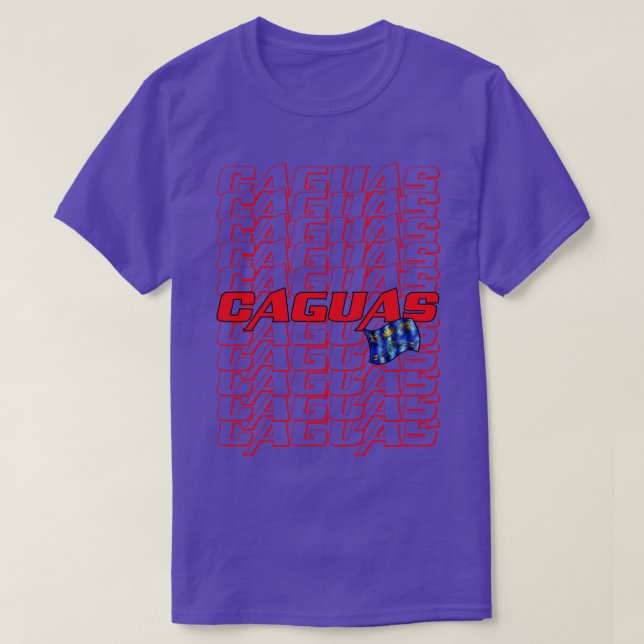 Camiseta Texto em Cascata de Caguas 3 (Frente do Design)
