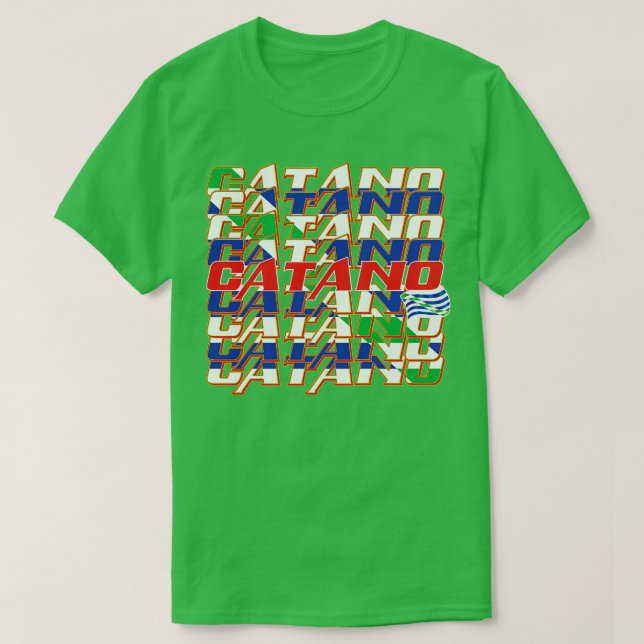 Camiseta Texto em cascata de Catano (Frente do Design)