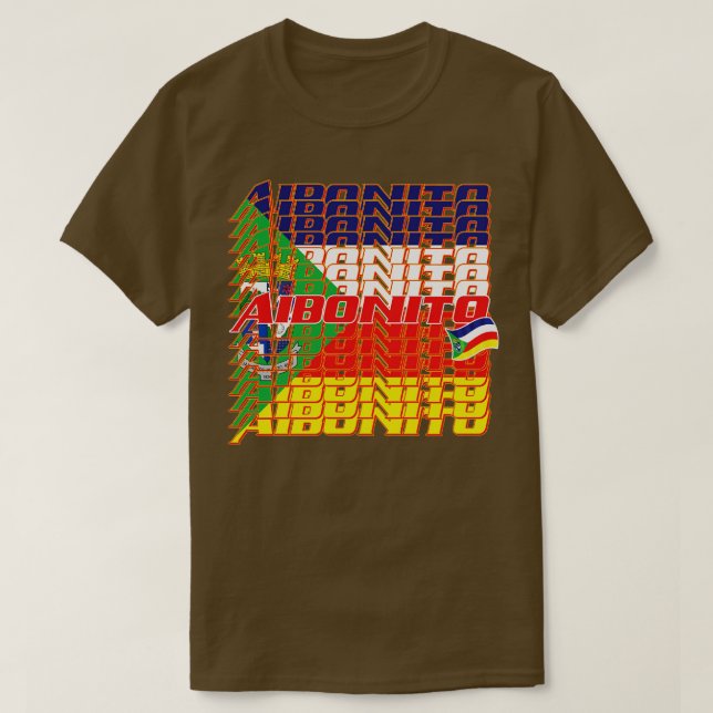 Camiseta Texto em cascata do Aibonito (Frente do Design)