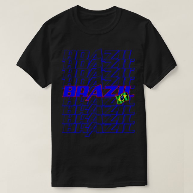 Camiseta Texto em cascata do Brasil 2 (Frente do Design)