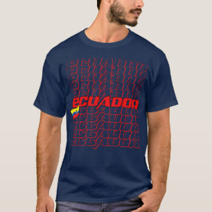 Camiseta Texto em cascata do Equador