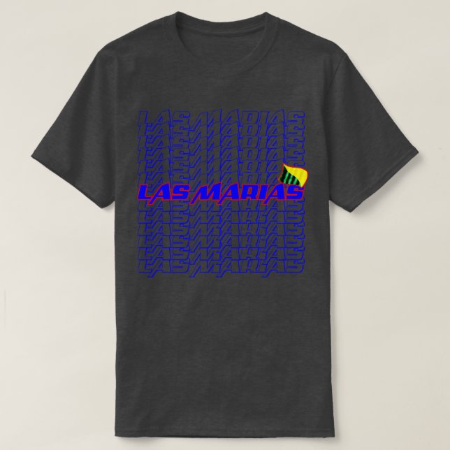 Camiseta Texto em cascata Las Marias (Frente do Design)
