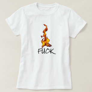 Camiseta Texto em Dálmata: fuok e uma chama