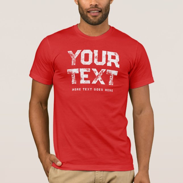 Camiseta Texto em Distância significa aparência vermelha le (Frente)