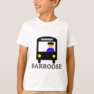 Camiseta Texto em Manx: barroose e ônibus preto