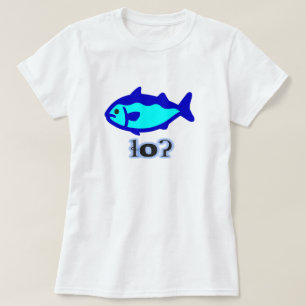 Camiseta Texto em Tsetsaut: ɬoʔ e um peixe azul