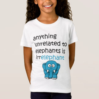 Camiseta Texto engraçado do elefante dos desenhos animados