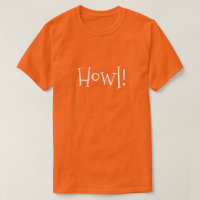 Texto Engraçado Laranja masculino Howl!
