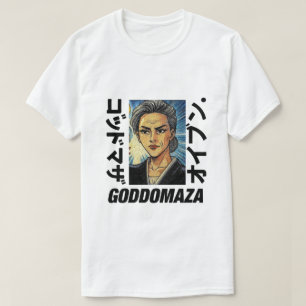 CAMISETA TEXTO ESPESTO DE COR DA CABEÇA MOMOKO