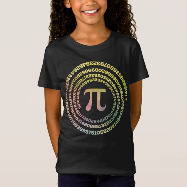 Camiseta Texto Espiral Feliz Pi Day Engraçado Escola Matemá (Frente)