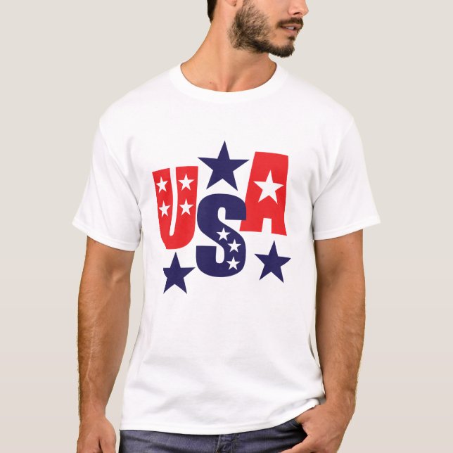 Camiseta texto EUA (Frente)