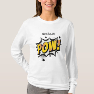 Camiseta Texto explicativo do estilo de banda desenhada de 