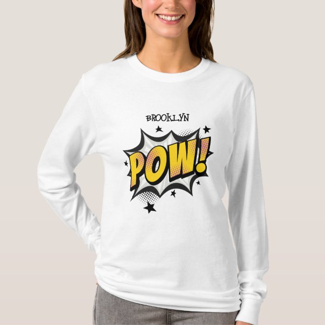 Camiseta Texto explicativo do estilo de banda desenhada de  (Frente)