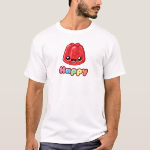 Camiseta Texto Feliz da Geleia Vermelha - Salto Feliz