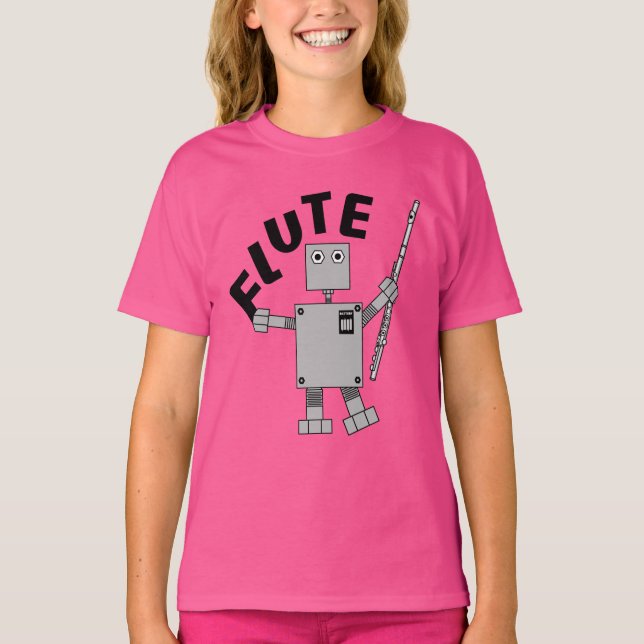 Camiseta Texto Flute Robot (Frente)